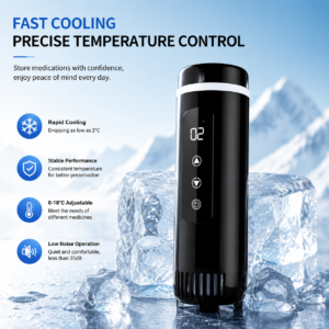 Insulin Cooler Cup Portable Cooler Box for Growth Hormone Medicine Refrigeration Portable Cold Cup Mini Fridge